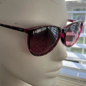 Maui Jim sunglasses. Gently Used. Rose colored lenses.